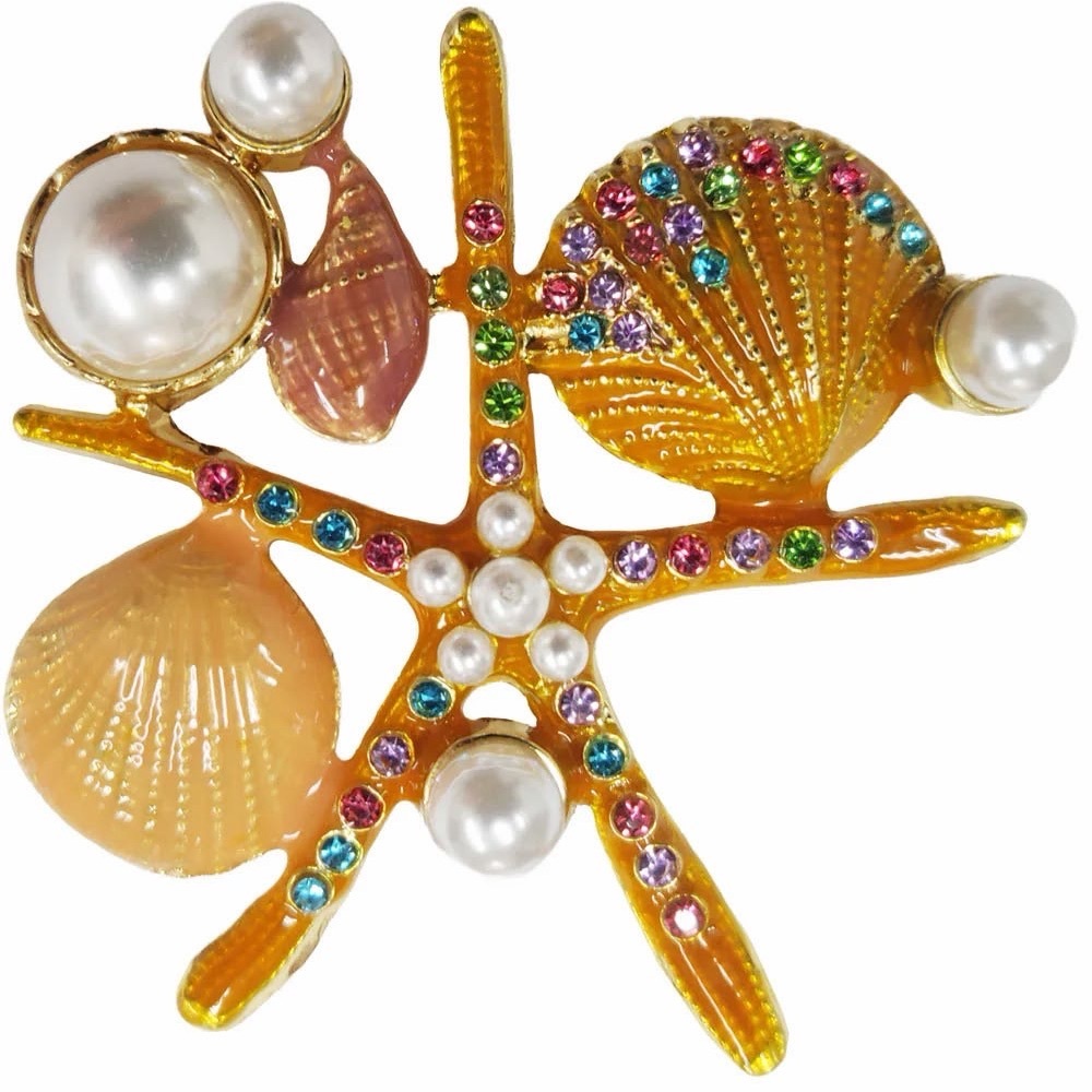 Aratta Multicolor Pin Seashell Brooch